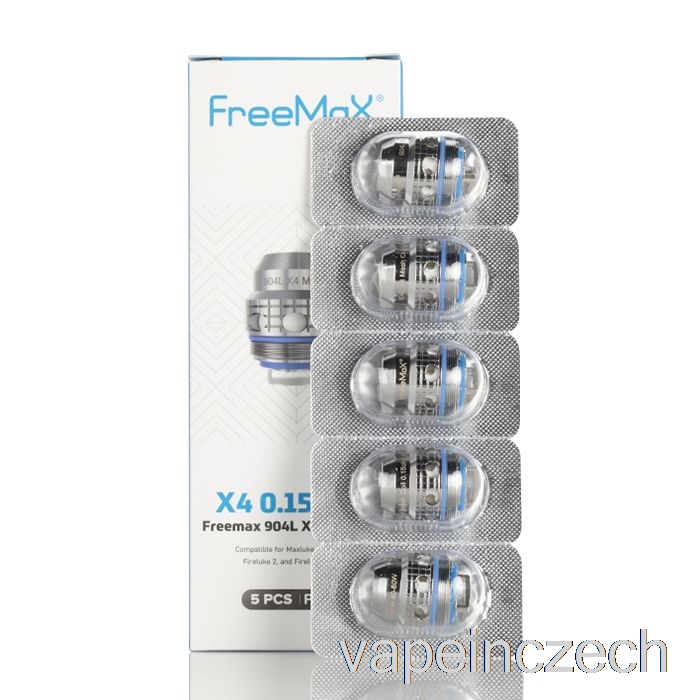 Freemax Maxluke 904l X Náhradní Spirálky 0,15ohm 904l X4 Quad Mesh Coils Vape Pero